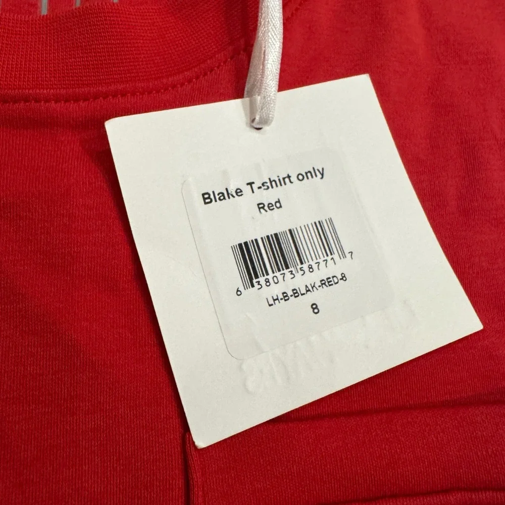 Lila and Hayes Kids Blake T-shirt Red‎ Long Sleeve Top Size 8 NWT